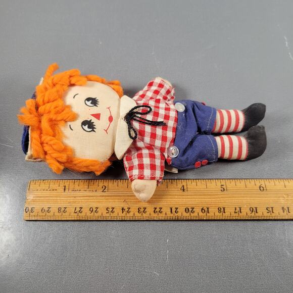 Vintage Knickerbocker Raggedy Andy Doll, Hallmark, 6", Made in Korea - Picture 7 of 8